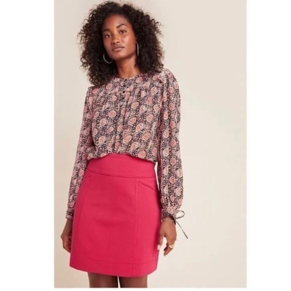 Anthropologie Maeve Mackenzie‎ Ponte Mini Skirt extra small nwt